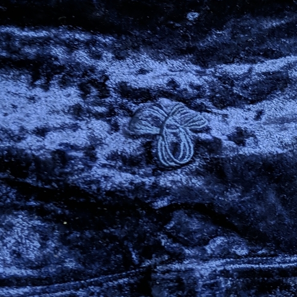 TNA Crushed Velvet Leggings Small Pants Blue Aritzia - Picture 4 of 4